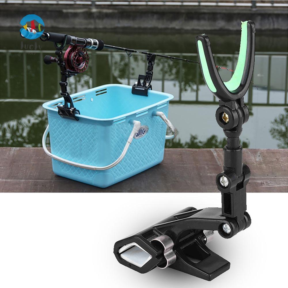 LUOLUVO Fishing Rod Stand, Adjustable with Luminous Fishing Rod Holder ...