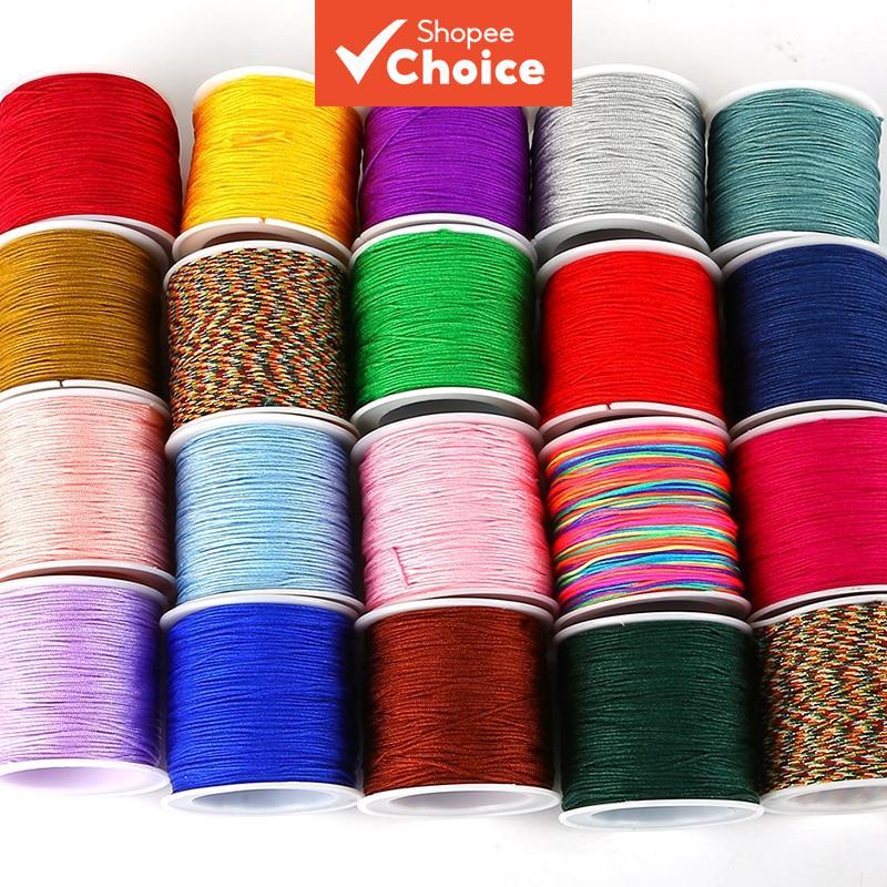 50m/lot 0.8mm Cotton Cord Nylon Cord Thread String DIY Beading Braided ...