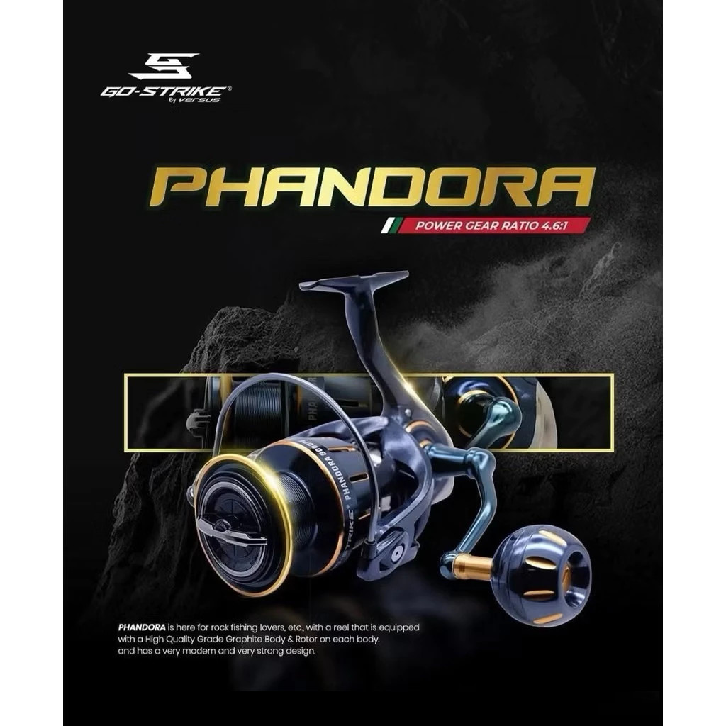 VERSUS GO-STRIKE PHANDORA 8000 PG REEL SPINNING ULTRA SMOOTH SHIELDED ...