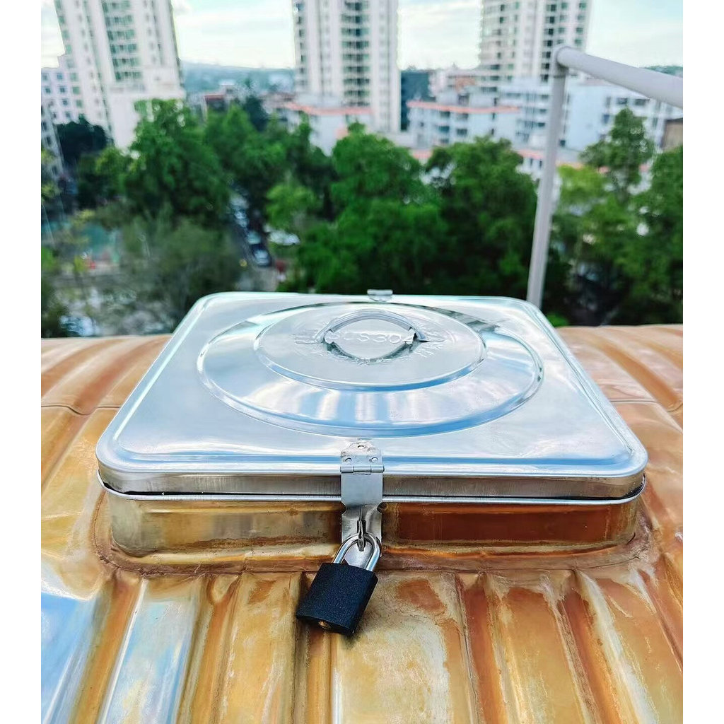 COD-Thickened 304 Stainless Steel Square Water Tank Lid with Lock for ...