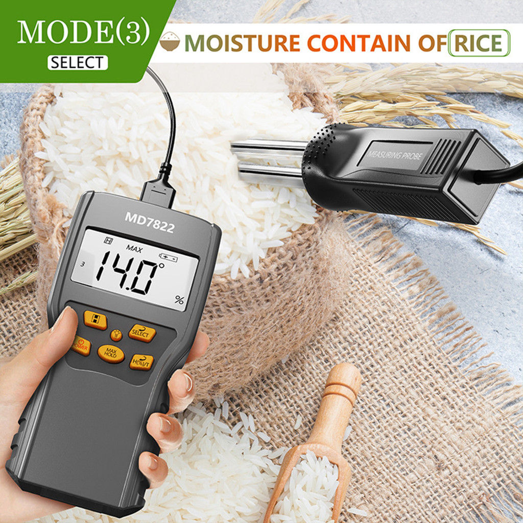 ⭐️COD/Best Quality⭐️LCD Digital Grain Moisture Meter /Humidity Tester ...