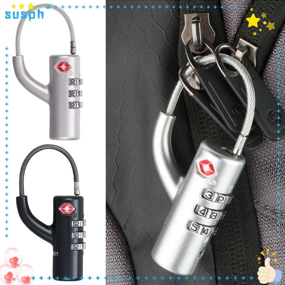 SUSPH TSA Customs Lock Waterproof Cable Luggage Lock Portable Smart ...