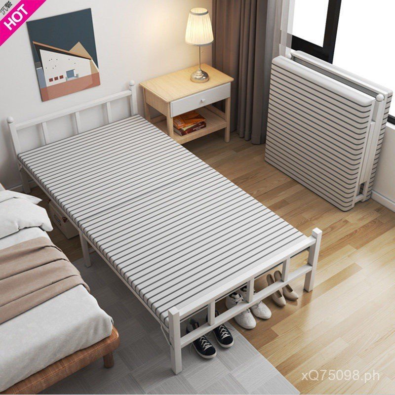 Single Bed for Rental Home Use Simple Double Rice Hard Board Bed ...