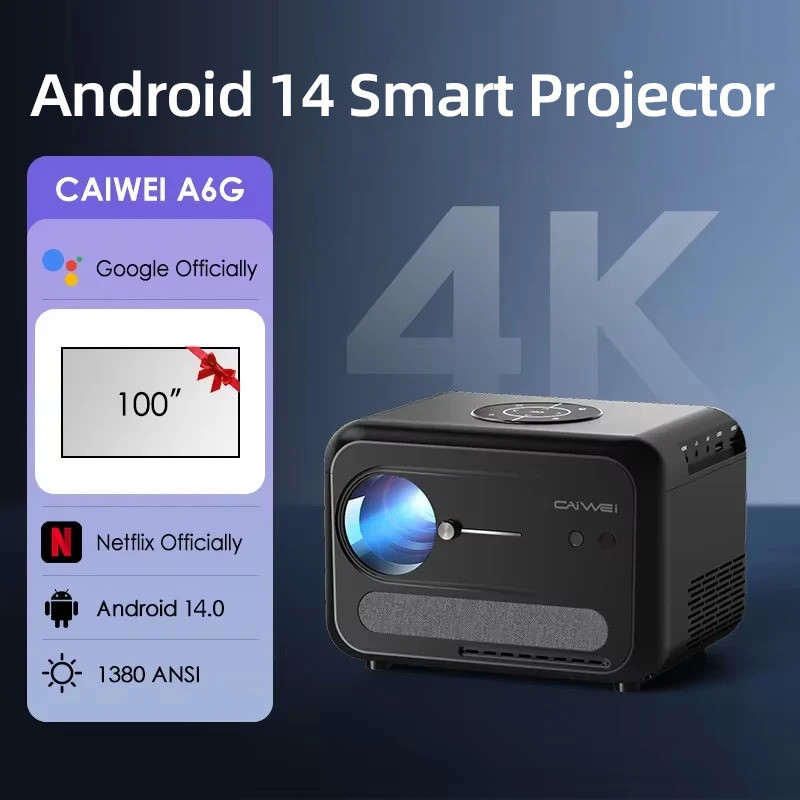 A6g Android 14 Full Hd 1080p Projector 4k Google Certified For Movies ...