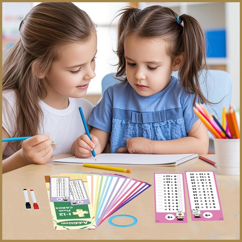 Times Tables Flash Cards Multiplication Table Cards 2 Dry Erase Pens ...