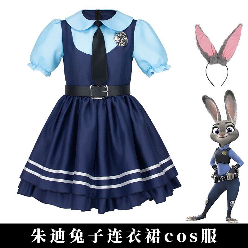 Judy cos Clothing Rabbit Police Officer Adult Suit Dress Crazy Animal ...