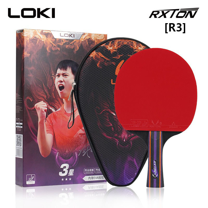 LOKI RXTON R3 3-Star Table Tennis Racket with super adhesive surface ...