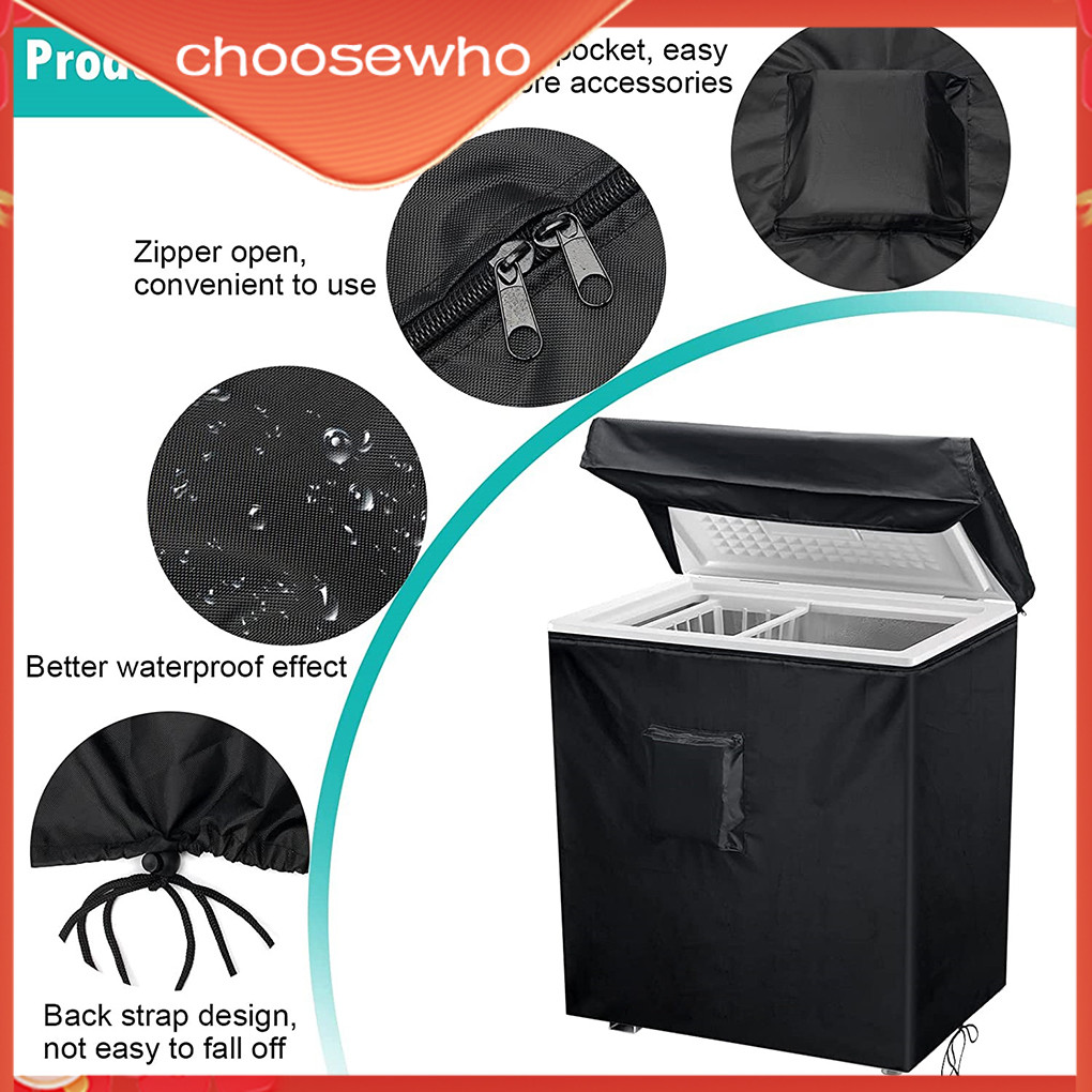 Outdoor Chest Freezer Cover Top With Zipper For Easy Access Freezer ...