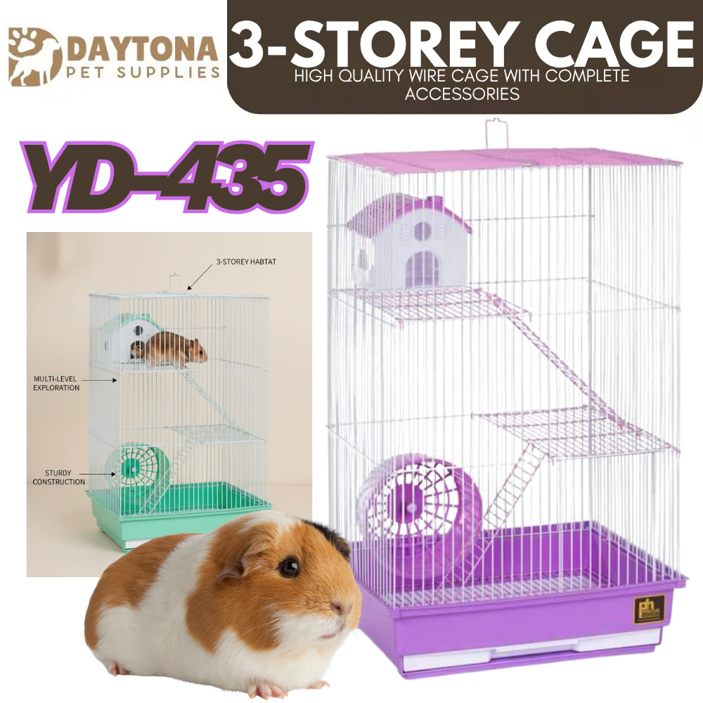 Daytona Colorful Hamster Cage Complete Set with Hamster Wheel YD-435 ...