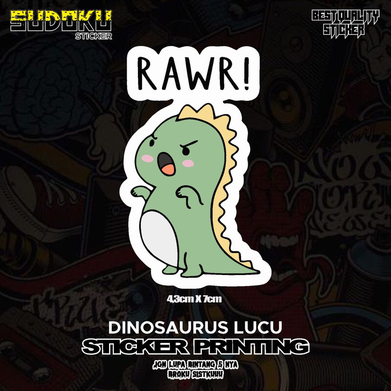 Rawr Dinosaur Printing Stickers! Cute Viral Fyp | Shopee Philippines