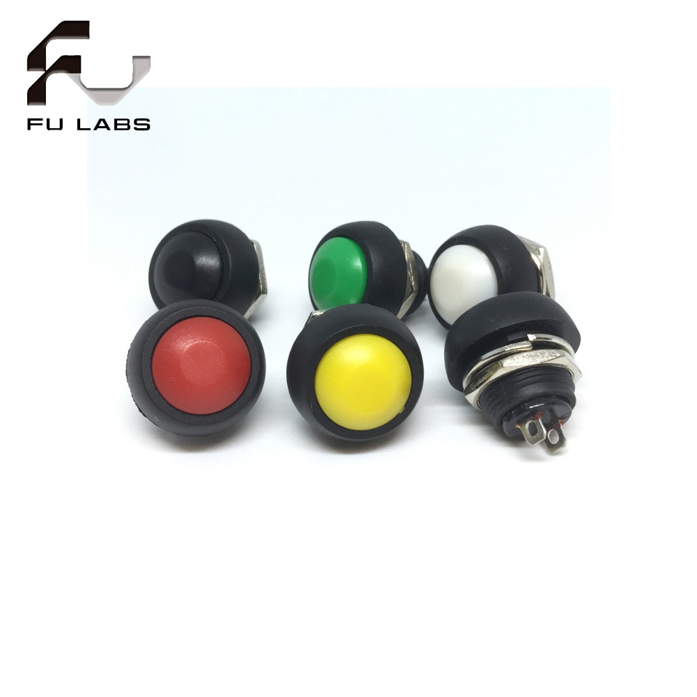 Fulabs 6Pcs/lot PBS-33b 2Pin Mini Switch 12mm 12V 1A Waterproof ...