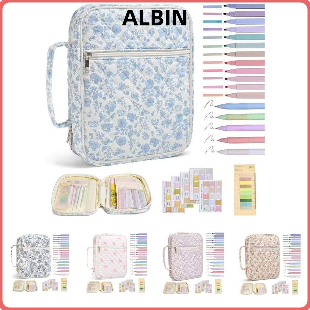 ALBIN Bible Cover Bag, Floral Design Handle Bible Cover , Zipper Pocket ...
