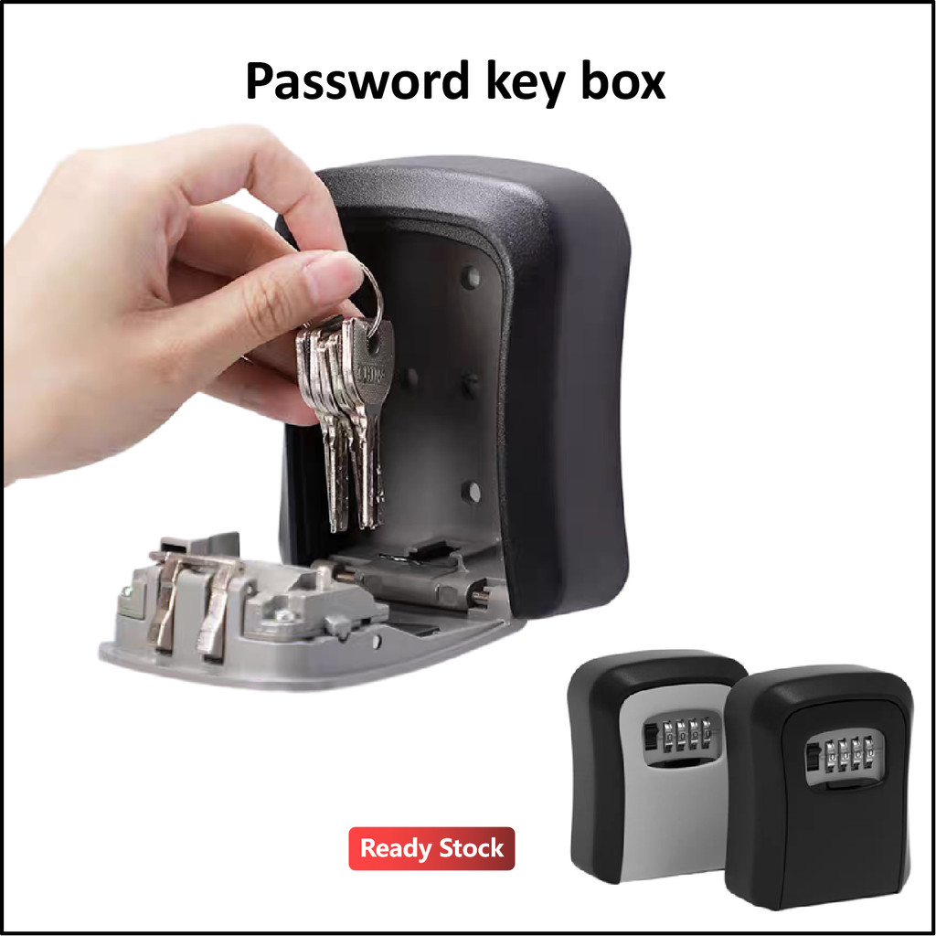 Portable key box Wall Mounted Keybox New Password storage box 4-Digit ...