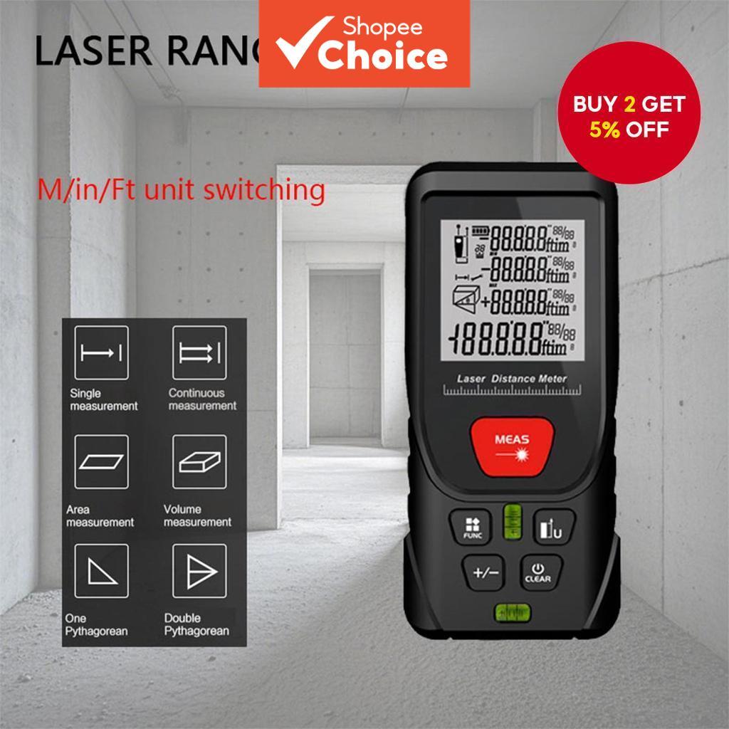 Laser Distance Meter 50-200M, Digital Measuring Tool with Distance ...
