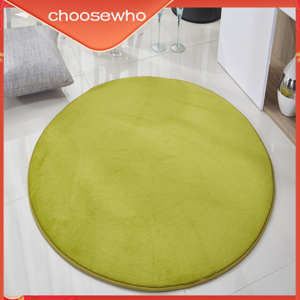 Round Plush Carpet Anti-slide Thick Footcloth Bedroom Rug Decoration ...