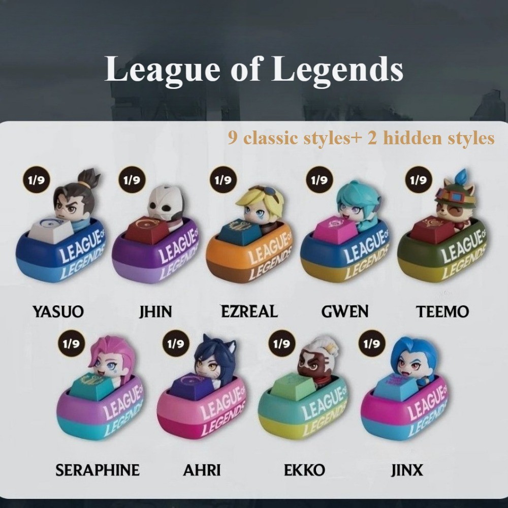 League of Legends Keycap Blind Box Keycaps Cute 3D Creative Cute MX ...