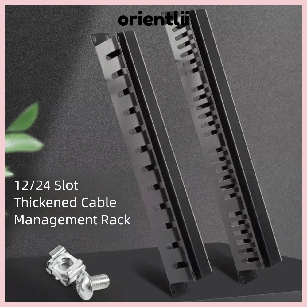 ORIENTLEE Cable Management, 12/24 Slot Horizontal Mount 19inch Server ...