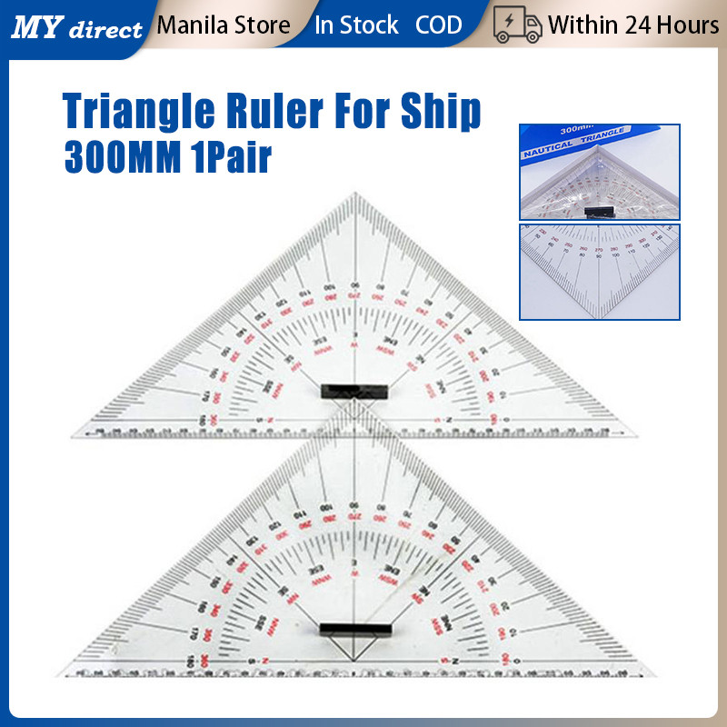 COD-300mm Chart Drawing Triangle Ruler for Ship Drawing Nautical ...