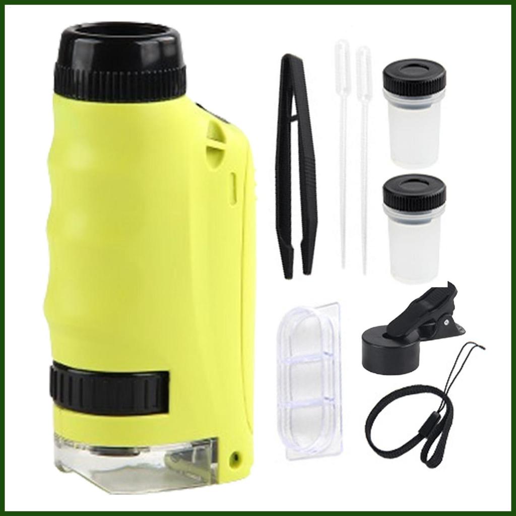 Small Microscope Kids Handheld 250X Magnification Portable Outdoor ...