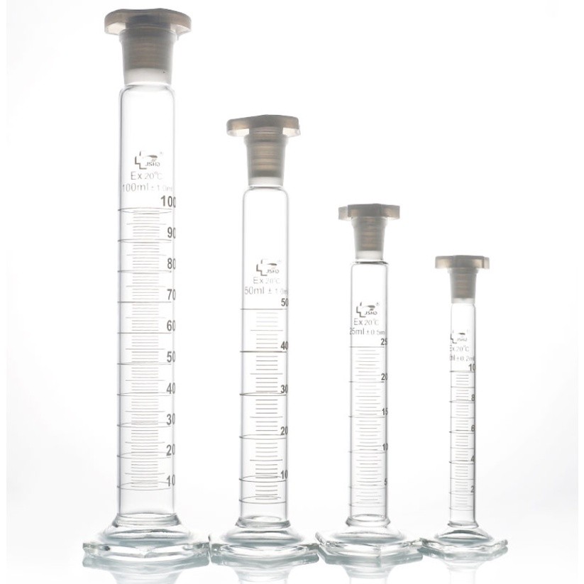COD Hexagonal Base Measuring Cylinder with PP Plastic Stopper Graduated ...