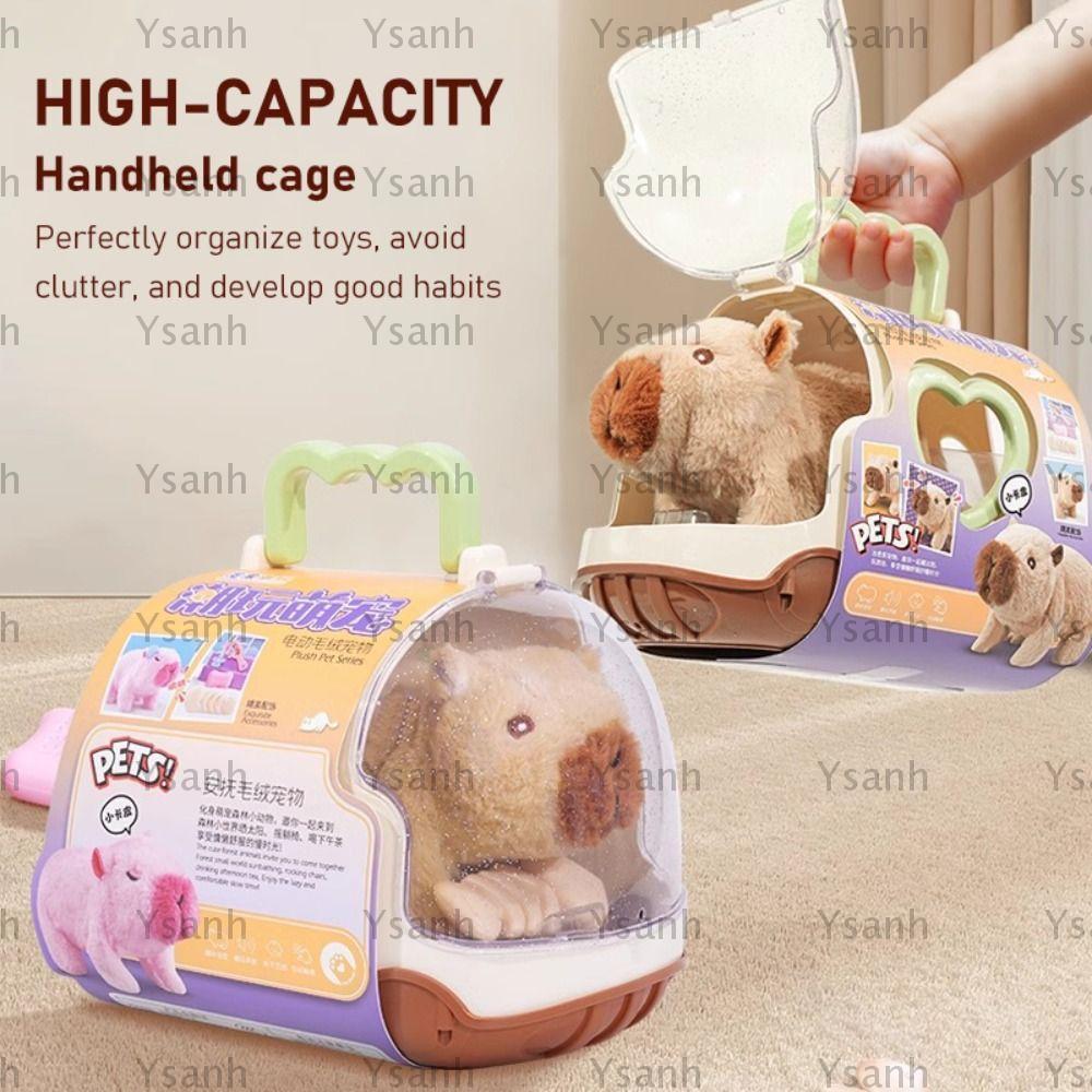 YSANH Electric Capybara Toy, Mouth Moving Rechargeable Capybara Walking ...