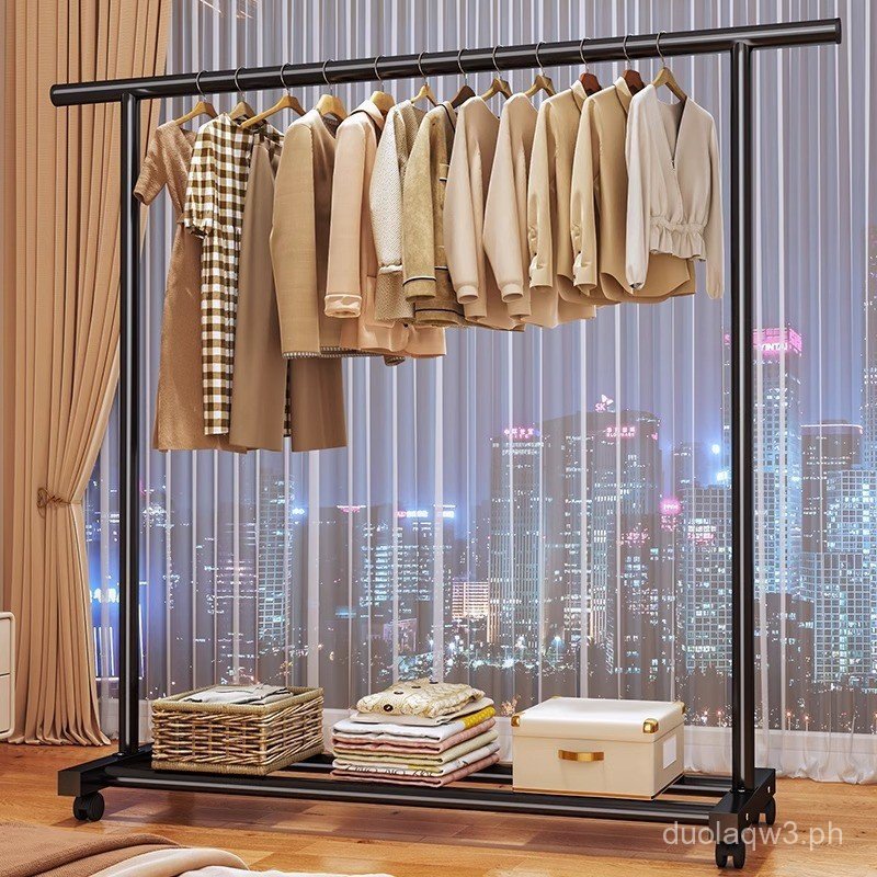 Simple Clothes Drying Rack Floor-standing Clothes Hanger Balcony ...
