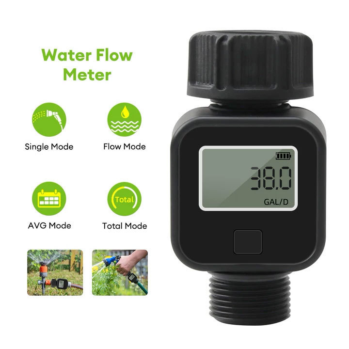 SGS05Digital Display Weekly Water Flow Meter for Faucet, Grassland ...