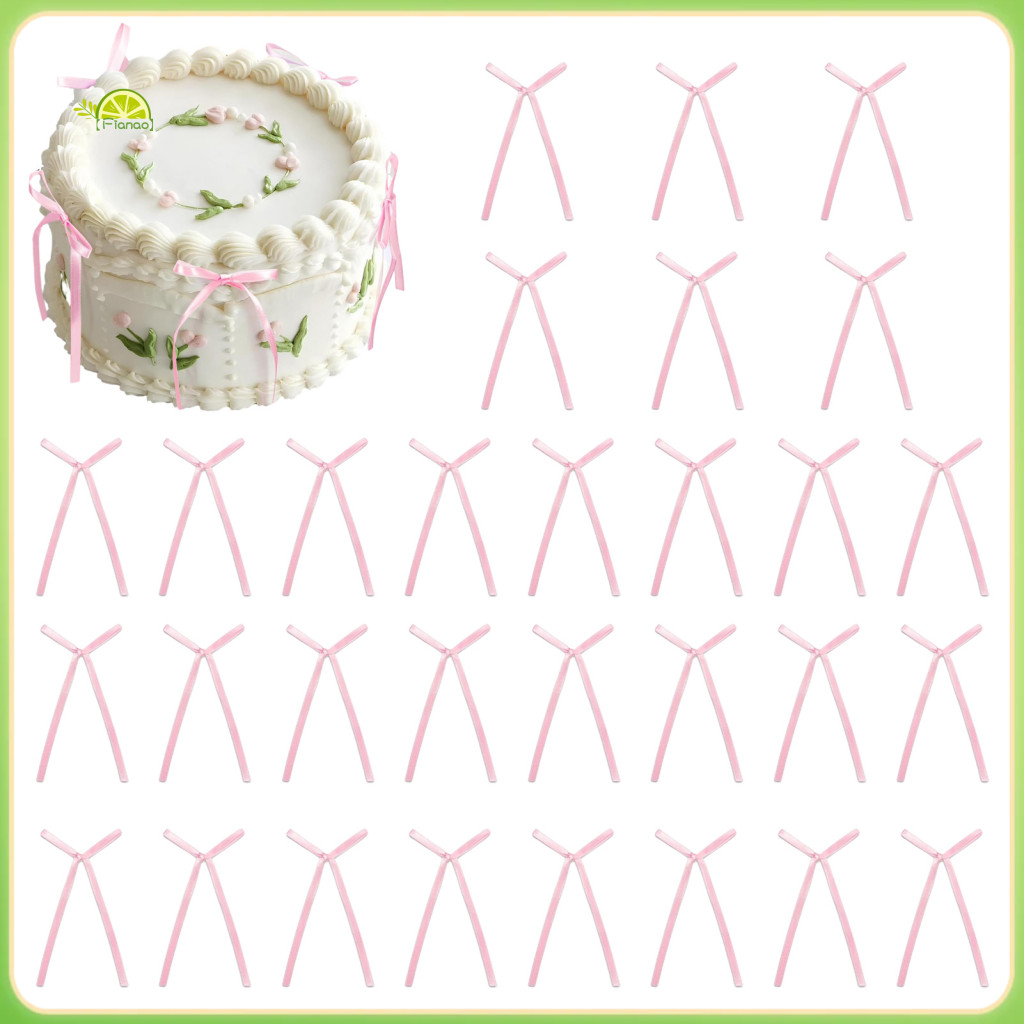 Festive Party Ribbons High-quality Holiday Bows 30 Pcs Bow Cake Topper ...