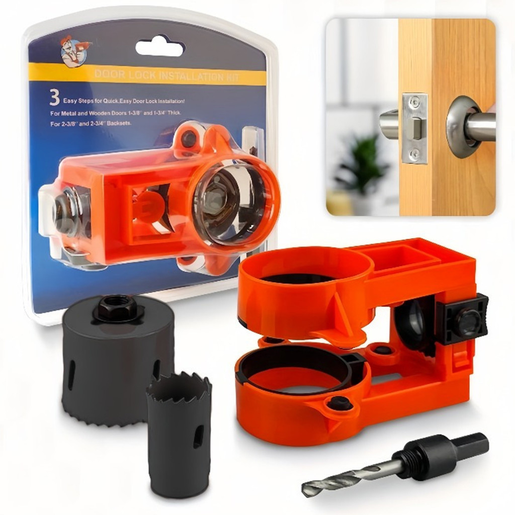 Local Delivery 4pcs Lock Installation Kit with Guide Template for Wood ...