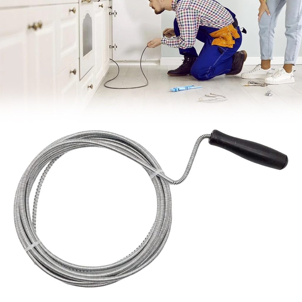 【Zaylily】Drain Cleaner Drain Auger Flexible Metal Spring Sink Dredge ...
