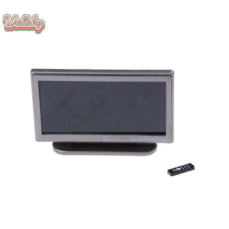 Wallsky> 1:12 Dollhouse Miniature Widescreen Flat Panel LCD TV Remote ...