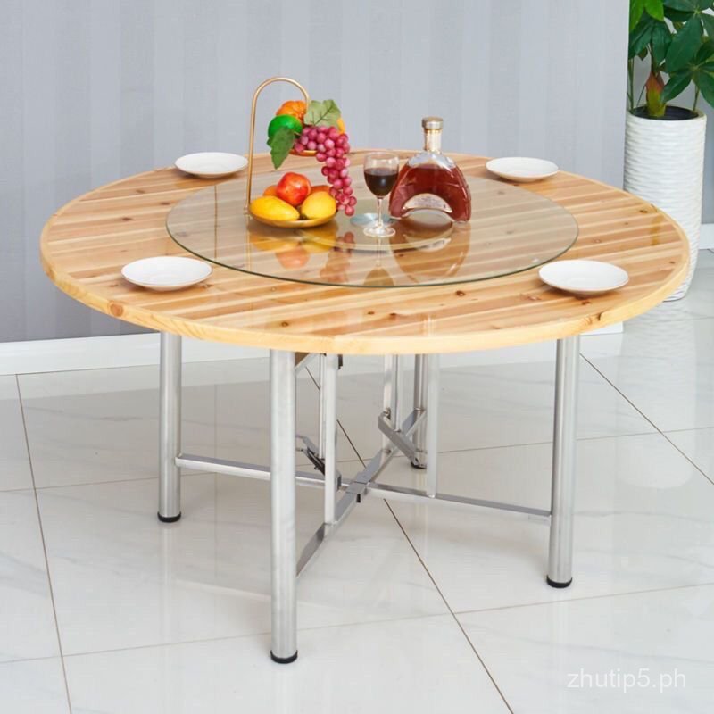 Large Round Table for Family Gatherings, Restaurant Hotel Glass ...