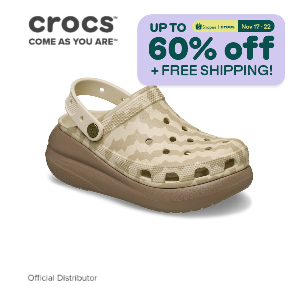 Crocs Crush Easy Chic Clog In Latte | Shopee Philippines
