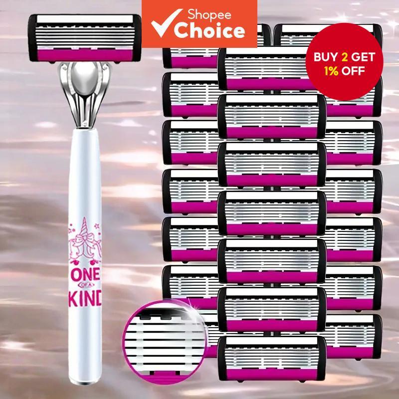 Male and Female Manual Shaver, Original Six-Layer Razor Blade, Sharp ...