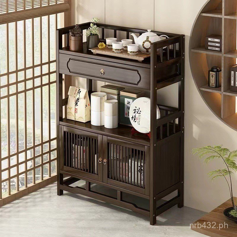 Duobao Pavilion Solid Wood Tea Set Display Rack New Chinese Style ...