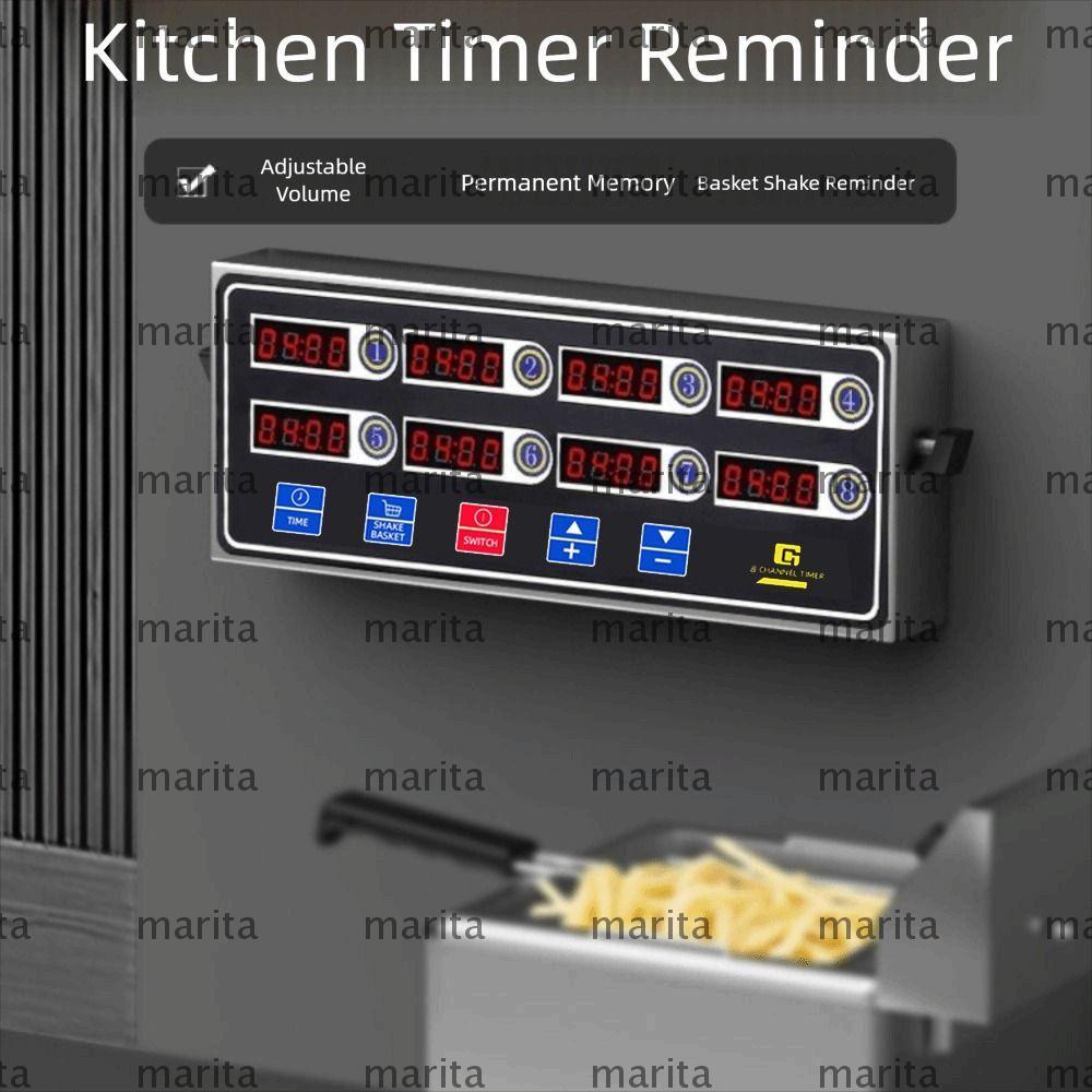 MARITA Commercial Kitchen Timer, Stainless Steel Housing Loud Alarm ...