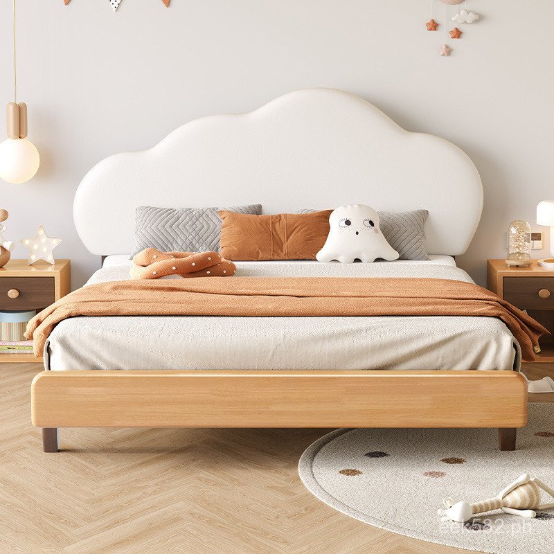 Rice1Boy2Girl's Solid Wood Bed1.5Girls' Bed Modern Simple Style ...