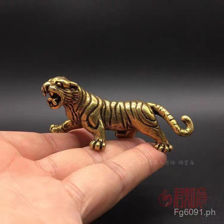 Bronze Tiger Zodiac Full Copper Brass Solid Copper Handle Ornament ...