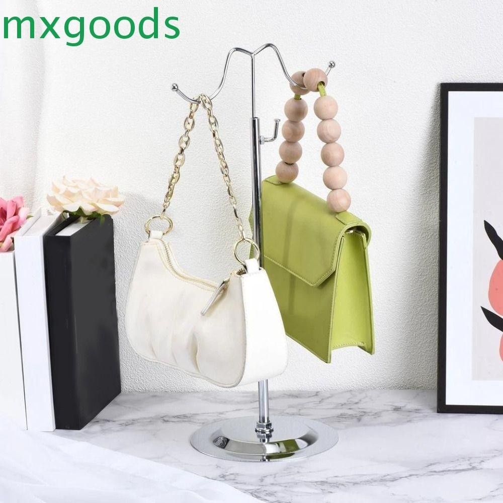 MXGOODS Bag Display Rack, Adjustable Height Single/Double Hook Handbag ...