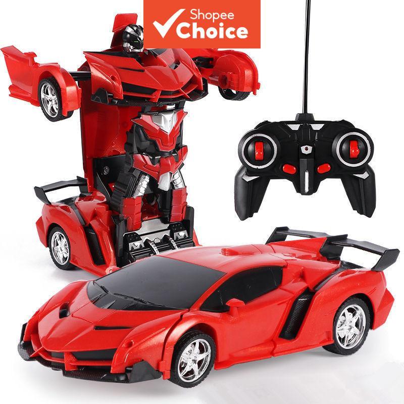 Transforming Robot Remote Control Car - Rechargeable Racing Toy for ...