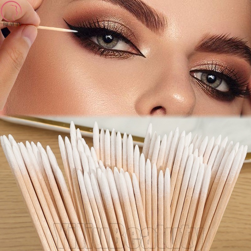 600Pcs Disposable Pointed Cleaning Swab - Bud Tip Wooden Cotton Head ...