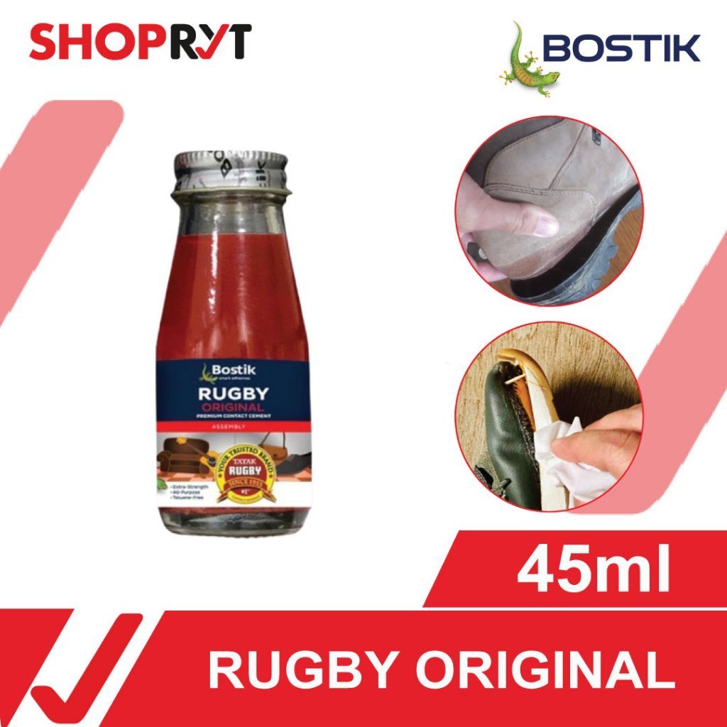 Bostik Rugby Original 45ML - w/ applicator(Bonding of rubber, leather ...