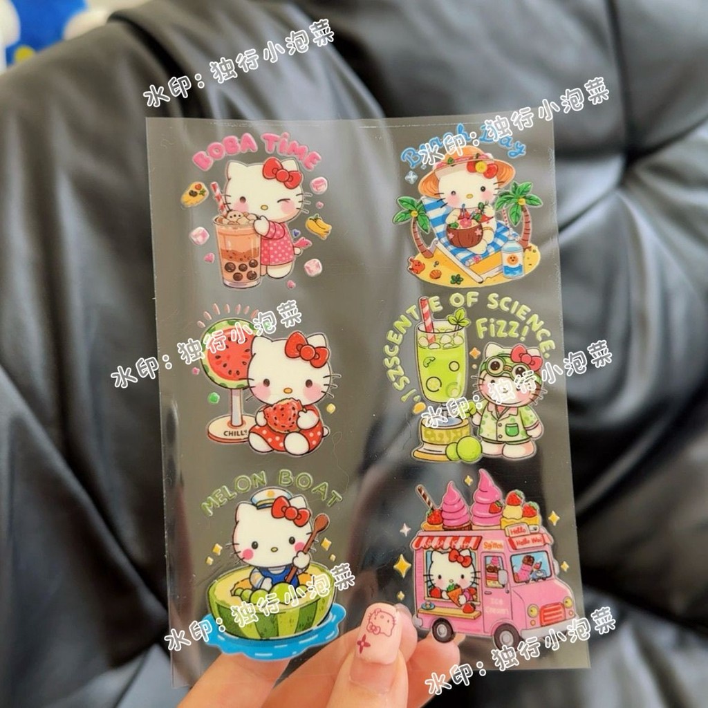 Cartoon Cartoon Watermelon Ice Cream Truck 6 Set HelloKitty Crystal ...