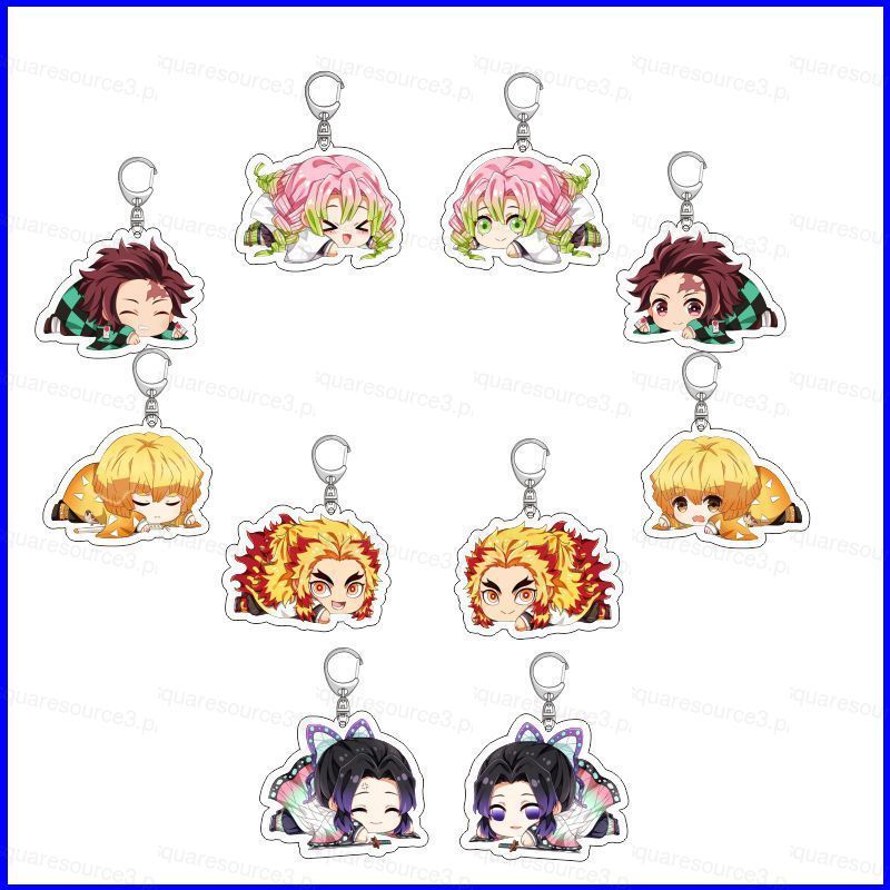 SQ3 Demon Slayer Kamado Tanjirou Nezuko Agatsuma Zenitsu acylic key ...