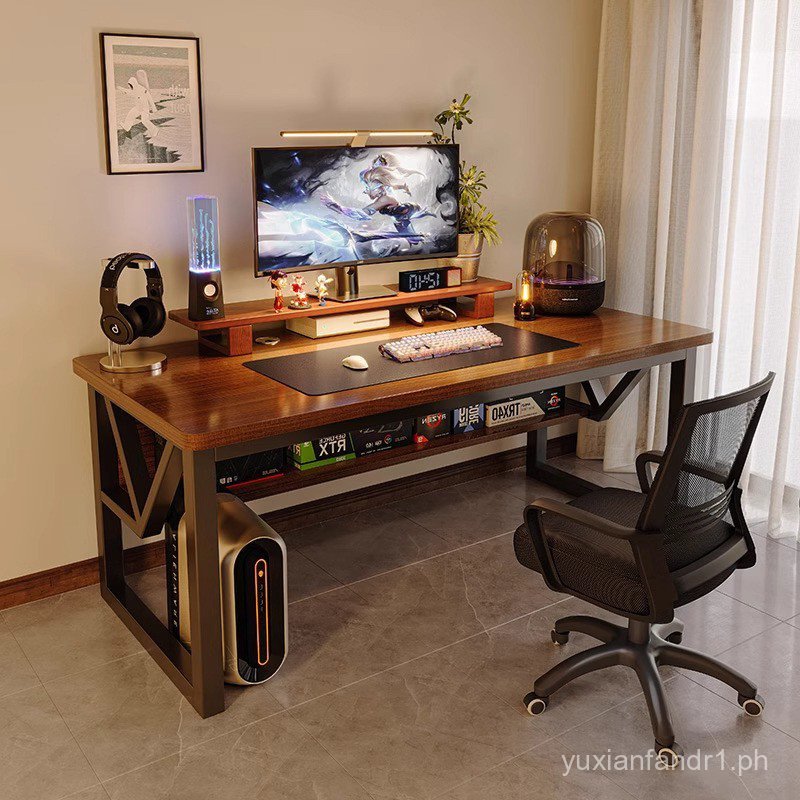 Solid Wood Computer Desk Desktop Home E-Sports Desk Chair Table ...