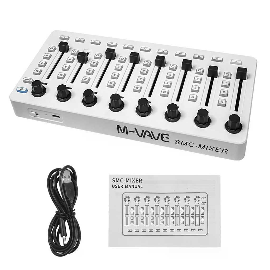 (PH 24H Shipping) M-VAVE SMC-Mixer Wireless MIDI Controller, 43 Buttons ...