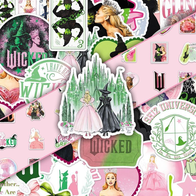 Magic Bad Witch Stickers 50 Sheets Magic Bad Wicked Movie Merchandise ...
