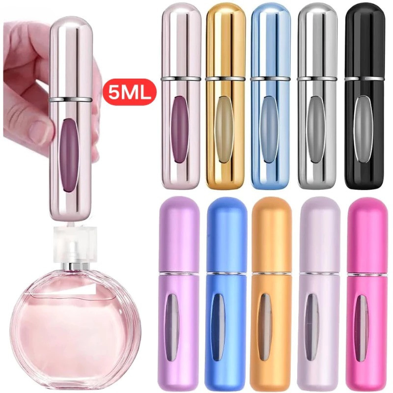 5ML Travel Portable Mini Refillable Perfume Atomizer Bottle Scent Pump ...