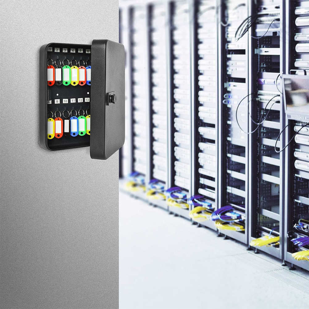 Combination Key Cabinet 20 Key Hooks Key Box Wall Mounted Key Cabinet ...