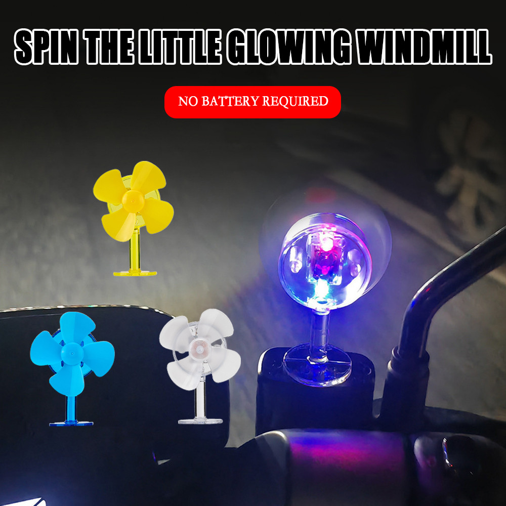 Mini Windmill LED Traceless Adhesive Wind Power Generation Small ...